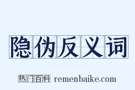 隐伪反义词是什么意思的图片